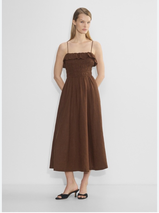 Aritzia Dresses & Skirts - Aritzia Wilfred Portea Linen midi dress